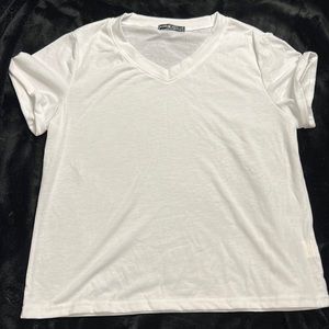 V- Neck white t-shirt